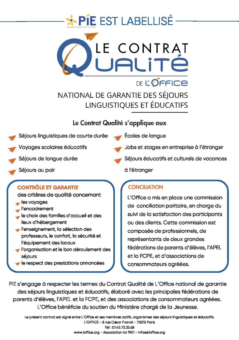 Contrat Qualité de l'Ofiice | PIE
