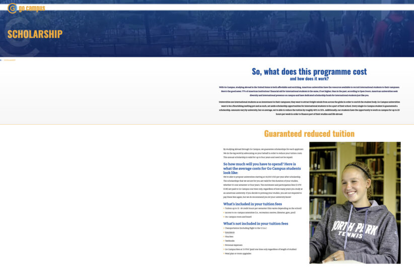 Le site GO CAMPUS EDUCATION