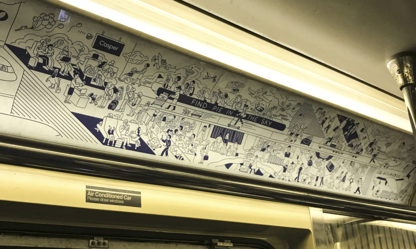 "Find PIE in the sky" : Image captée par Auriane dans le métro new-yorkais — Une année scolaire avec PIE, Mount Airy, Maryland